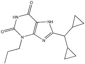 8-Dicyclopropylmethyl-3-propylxanthine Structure