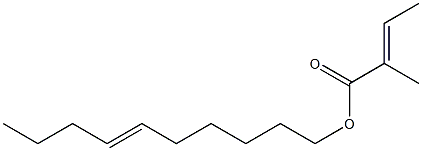 (E)-2-Methyl-2-butenoic acid 6-decenyl ester,,结构式