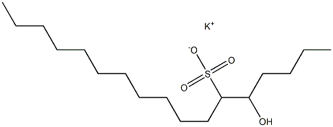 5-Hydroxyheptadecane-6-sulfonic acid potassium salt,,结构式