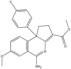 5-Amino-1,9b-dihydro-7-methoxy-9b-(4-fluorophenyl)-2H-cyclopent[c]isoquinoline-3-carboxylic acid methyl ester