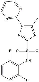 1-(Pyrimidin-2-yl)-5-methyl-N-(2,6-difluorophenyl)-1H-1,2,4-triazole-3-sulfonamide Structure