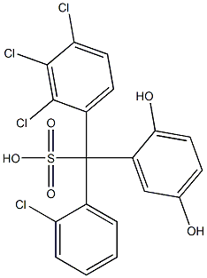 (2-Chlorophenyl)(2,3,4-trichlorophenyl)(2,5-dihydroxyphenyl)methanesulfonic acid,,结构式