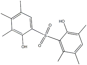 2,2'-Dihydroxy-3,3',4,5,5',6'-hexamethyl[sulfonylbisbenzene],,结构式