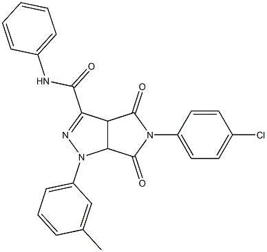 1,3a,4,5,6,6a-Hexahydro-4,6-dioxo-N-phenyl-5-(4-chlorophenyl)-1-(3-methylphenyl)pyrrolo[3,4-c]pyrazole-3-carboxamide Structure