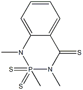 1,2-Dihydro-1,2,3-trimethyl-1,3,2-benzodiazaphosphorine-4(3H)-thione 2,2-disulfide,,结构式