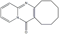 6,7,8,9,10,11-ヘキサヒドロ-12H-シクロオクタ[d]ピリド[1,2-a]ピリミジン-12-オン 化学構造式