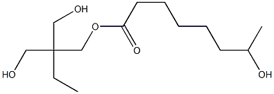 7-ヒドロキシオクタン酸2,2-ビス(ヒドロキシメチル)ブチル 化学構造式