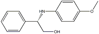 (2S)-2-フェニル-2-[(4-メトキシフェニル)アミノ]エタン-1-オール 化学構造式