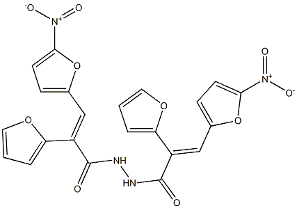 1,2-Bis[2-(2-furyl)-3-(5-nitro-2-furyl)acryloyl]hydrazine Struktur