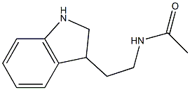 3-[2-(Acetylamino)ethyl]-2,3-dihydro-1H-indole,,结构式