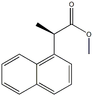 [R,(-)]-2-(1-ナフチル)プロピオン酸メチル 化学構造式