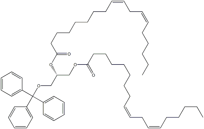[S,(+)]-1-O,2-O-Dilinoleoyl-3-O-trityl-L-glycerol Struktur