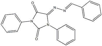 5-(2-ベンジリデンヒドラゾノ)-1,3-ジフェニル-3,5-ジヒドロ-1H-イミダゾール-2,4-ジオン 化学構造式