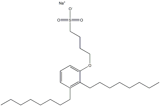 4-(2,3-Dioctylphenoxy)butane-1-sulfonic acid sodium salt Structure