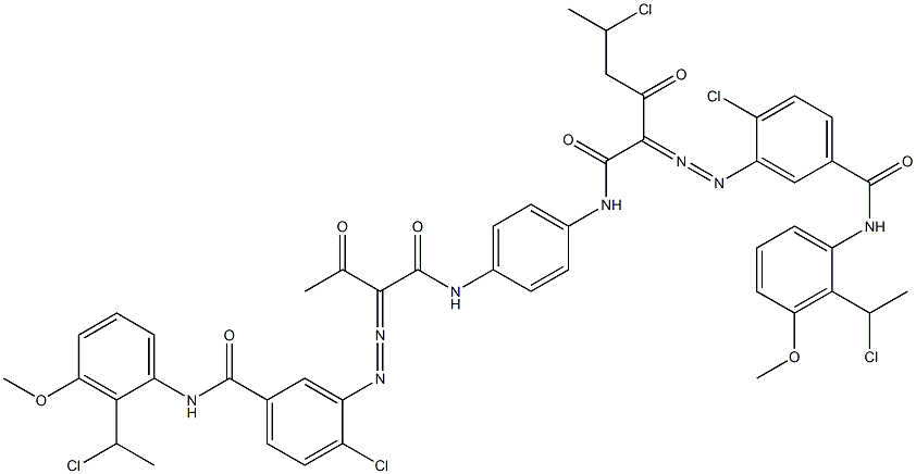 3,3'-[2-(1-Chloroethyl)-1,4-phenylenebis[iminocarbonyl(acetylmethylene)azo]]bis[N-[2-(1-chloroethyl)-3-methoxyphenyl]-4-chlorobenzamide]