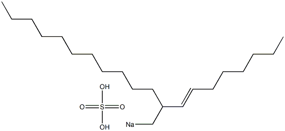 Sulfuric acid 2-(1-octenyl)tridecyl=sodium ester salt,,结构式