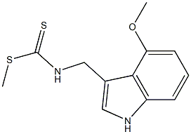 [(4-Methoxy-1H-indole-3-yl)methyl]dithiocarbamic acid methyl ester Struktur