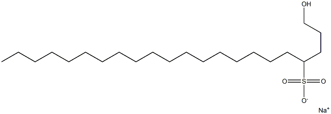 1-Hydroxydocosane-4-sulfonic acid sodium salt,,结构式