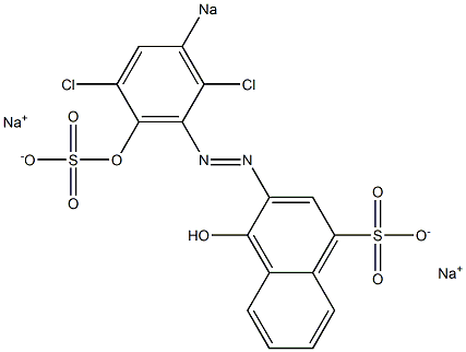 4-Hydroxy-3-[(2,5-dichloro-3-sodiosulfo-6-hydroxyphenyl)azo]naphthalene-1-sulfonic acid sodium salt|