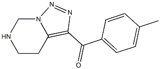 4,5,6,7-テトラヒドロ-3-(4-メチルベンゾイル)[1,2,3]トリアゾロ[1,5-c]ピリミジン 化学構造式