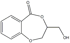 2,3-Dihydro-3-(hydroxymethyl)-5H-1,4-benzodioxepin-5-one,,结构式