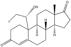 10-[(R)-2-Iodo-1-hydroxyethyl]estr-4-ene-3,17-dione,,结构式