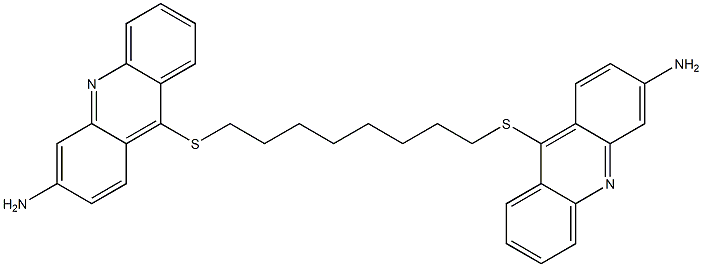 1,8-Bis[(3-amino-9-acridinyl)thio]octane 结构式