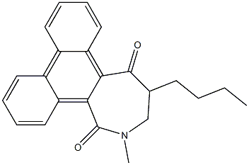 2-Methyl-2,3-dihydro-4-butyl-1H-phenanthro[9,10-c]azepine-1,5(4H)-dione Structure