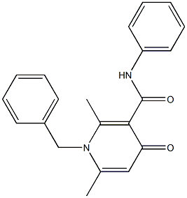 1-Benzyl-1,4-dihydro-2,6-dimethyl-N-phenyl-4-oxopyridine-3-carboxamide Struktur