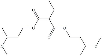 エチルマロン酸ビス(3-メトキシブチル) 化学構造式