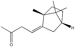 4-[(1R,4R)-Bornan-6-ylidene]butan-2-one,,结构式