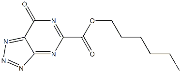 7-Oxo-7H-1,2,3-triazolo[4,5-d]pyrimidine-5-carboxylic acid hexyl ester Struktur