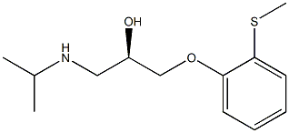 (R)-1-(イソプロピルアミノ)-3-[2-(メチルチオ)フェノキシ]-2-プロパノール 化学構造式