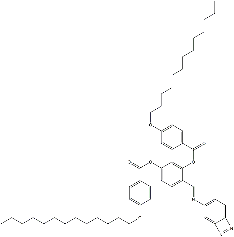 Bis[4-(tridecyloxy)benzoic acid]4-[(azobenzen-4-yl)iminomethyl]-1,3-phenylene ester Struktur