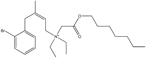 N-[3-(2-Bromobenzyl)-2-butenyl]-N-ethyl-N-(heptyloxycarbonylmethyl)ethanaminium 结构式