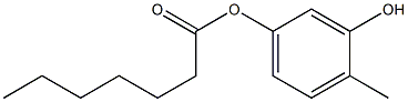 Heptanoic acid 3-hydroxy-4-methylphenyl ester Structure