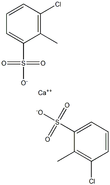 ビス(3-クロロ-2-メチルベンゼンスルホン酸)カルシウム 化学構造式