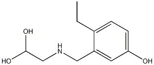 3-[(2,2-Dihydroxyethyl)aminomethyl]-4-ethylphenol,,结构式