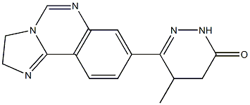 4,5-Dihydro-5-methyl-6-[[2,3-dihydroimidazo[1,2-c]quinazolin]-8-yl]pyridazin-3(2H)-one,,结构式