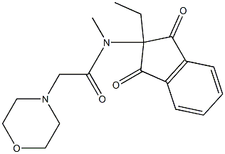 N-(1,3-Dioxo-2-ethylindan-2-yl)-N-methyl-4-morpholineacetamide Structure