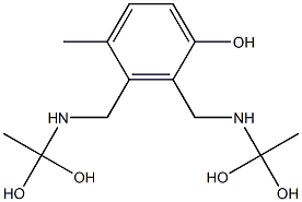 2,3-Bis[[(1,1-dihydroxyethyl)amino]methyl]-4-methylphenol 结构式