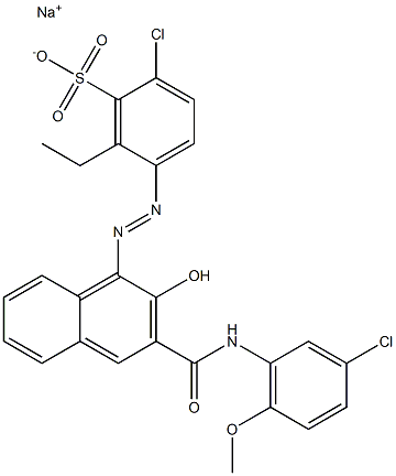  2-Chloro-6-ethyl-5-[[3-[[(3-chloro-6-methoxyphenyl)amino]carbonyl]-2-hydroxy-1-naphtyl]azo]benzenesulfonic acid sodium salt