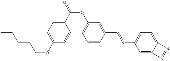 4-(Pentyloxy)benzoic acid 3-[(azobenzen-4-yl)iminomethyl]phenyl ester Struktur