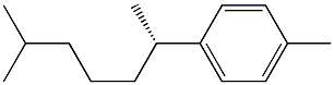 [S,(+)]-2-Methyl-6-p-tolylheptane Struktur