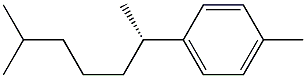 [S,(+)]-2-Methyl-6-p-tolylheptane Structure