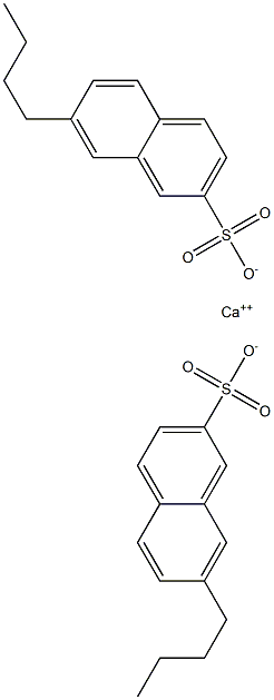 Bis(7-butyl-2-naphthalenesulfonic acid)calcium salt,,结构式