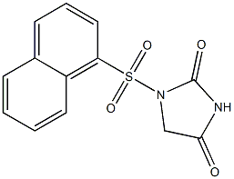 1-[[1-ナフチル]スルホニル]イミダゾリジン-2,4-ジオン 化学構造式