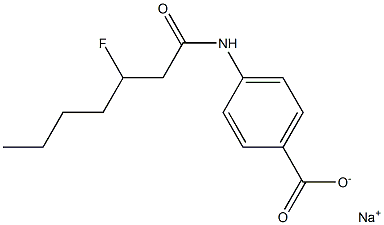 4-[(3-Fluoroheptanoyl)amino]benzenecarboxylic acid sodium salt