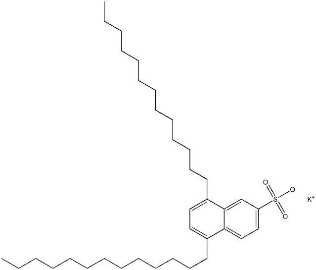 5,8-Ditridecyl-2-naphthalenesulfonic acid potassium salt,,结构式