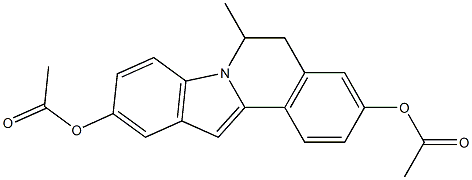 3,10-Diacetoxy-6-methyl-5,6-dihydroindolo[2,1-a]isoquinoline Struktur